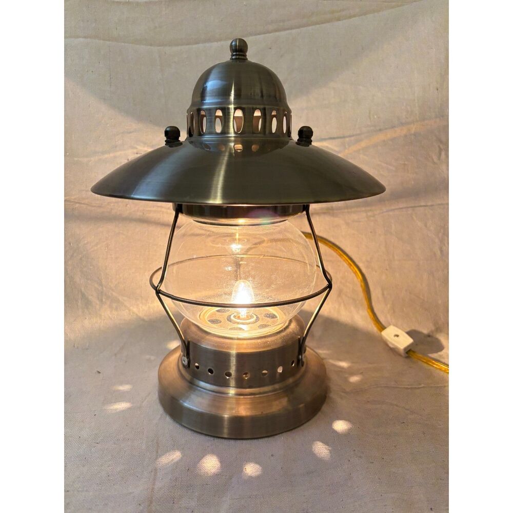 Vintage-Style Onion Railway Lamp Electric Accent Piece Works!
